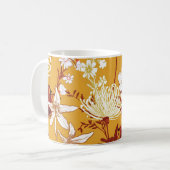 Mug Fleuron Rétro : Art de la ligne florale inachevé (Devant gauche)