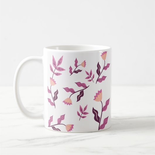 Mug Fleuron violet artistique (Gauche)