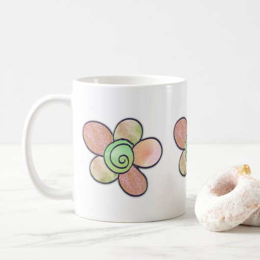 Mug Fleurs (Avec donut)