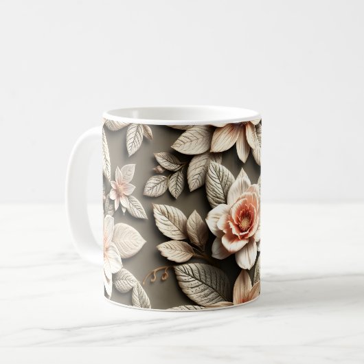 Mug Fleurs 3D (Devant gauche)