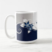 Mug Fleurs 3D bleu et blanc Lampe de table Boisson Pit (Gauche)