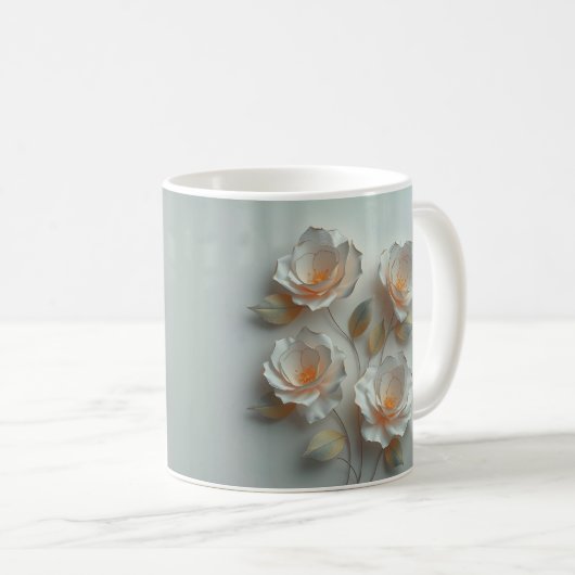 Mug Fleurs 3D Élégantes (Devant droit)