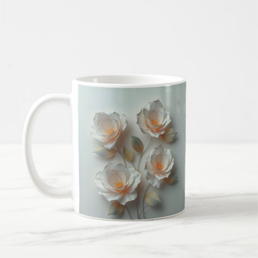 Mug Fleurs 3D Élégantes (Gauche)