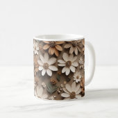 Mug Fleurs 3d groupées dans un style minimaliste (Devant droit)
