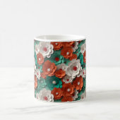 Mug Fleurs 3D orange et vert (Centre)