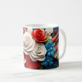 Mug Fleurs 3D vibrantes (Devant droit)
