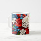 Mug Fleurs 3D vibrantes (Devant gauche)