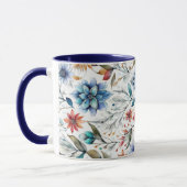 Mug Fleurs à l'aquarelle (Gauche)