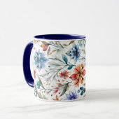 Mug Fleurs à l'aquarelle (Devant gauche)