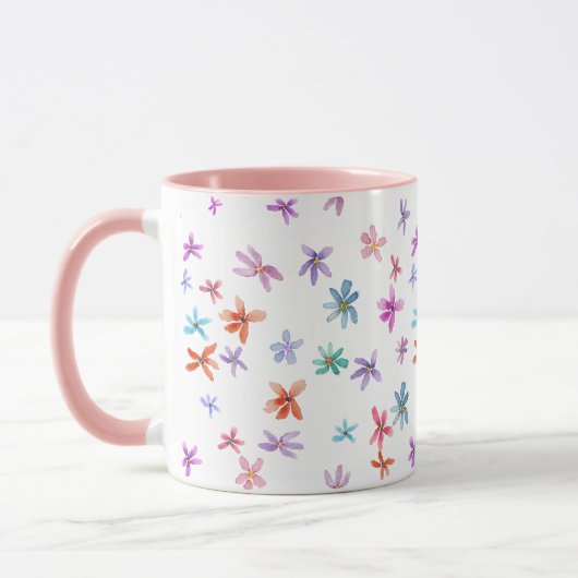 Mug Fleurs à l'aquarelle (Gauche)