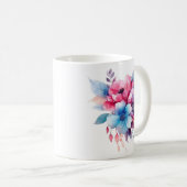 Mug Fleurs à l'aquarelle conception florale (Devant droit)