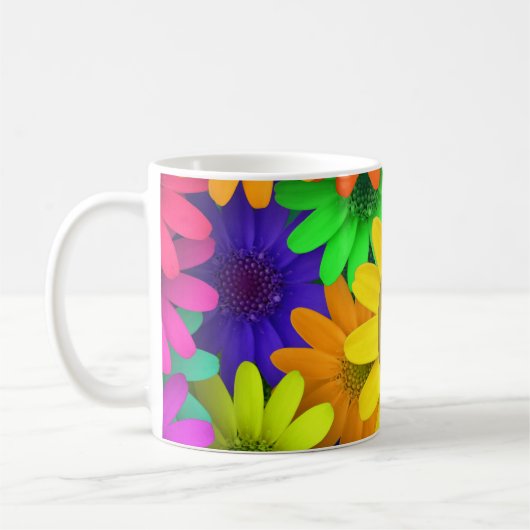 Mug Fleurs à visage joyeux (Gauche)