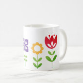 Mug fleurs, abstrait, nature, coloré (Devant droit)