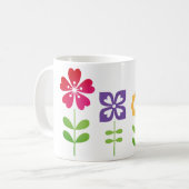 Mug fleurs, abstrait, nature, coloré (Devant gauche)