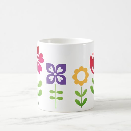 Mug fleurs, abstrait, nature, coloré (Centre)