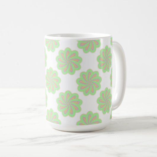 Mug Fleurs Abstraites. (Devant droit)