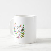 Mug fleurs abstraites (Devant gauche)