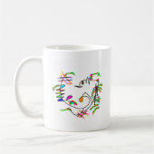 Mug fleurs abstraites (Gauche)