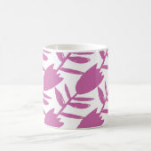 Mug Fleurs Abstraites bleues roses motif transparent s (Centre)