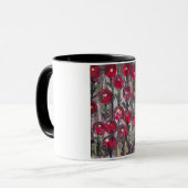 Mug Fleurs Abstraites de Berry Rouge (Devant gauche)