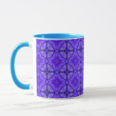 Mug Fleurs abstraites de pourpre, trellis, édredon de (Gauche)