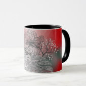 Mug Fleurs abstraites esquissées feuilles dégradé flor (Devant droit)