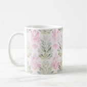 Mug Fleurs Abstraites Florales Vert Rose (Gauche)