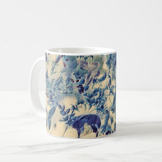 Mug Fleurs Abstraites rétros Papillon Jardin d'artisan (Devant gauche)