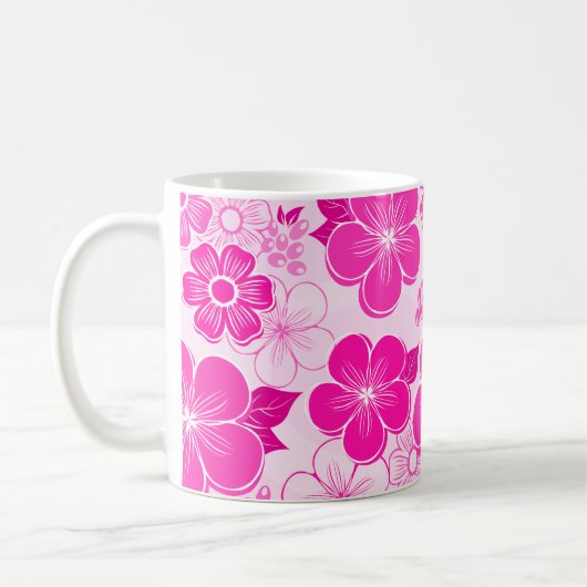 Mug Fleurs Abstraites roses (Gauche)