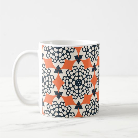 Mug Fleurs Abstraites : Vintage géométrique simple (Gauche)