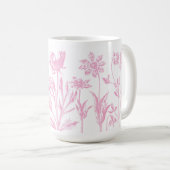 Mug Fleurs aiguisées (rose) (Devant droit)