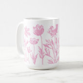 Mug Fleurs aiguisées (rose) (Devant gauche)