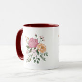Mug Fleurs aquarelle (Devant gauche)