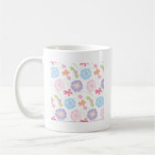 Mug Fleurs Aquarelle Doux rose Élégant (Gauche)