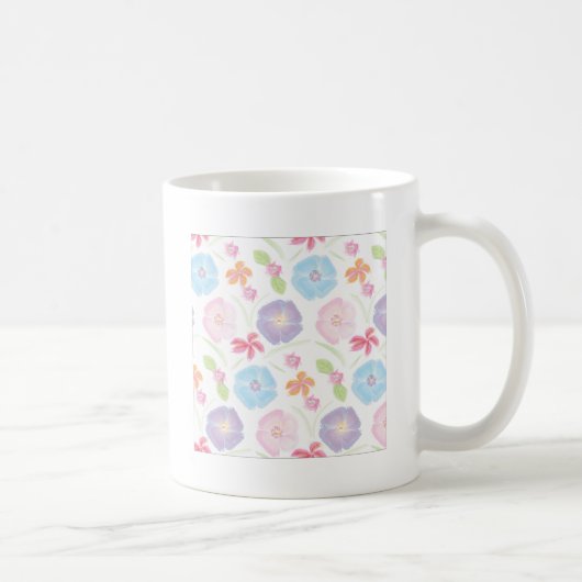 Mug Fleurs Aquarelle Doux rose Élégant (Droite)
