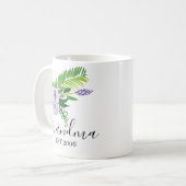 Mug Fleurs aquarelle main Maman Grand-mère Violet (Devant gauche)