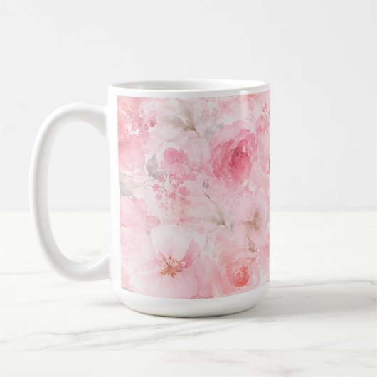 Mug Fleurs aquarelles Blush Bloom (Gauche)