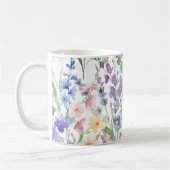 Mug Fleurs aquarelles colorées (Gauche)