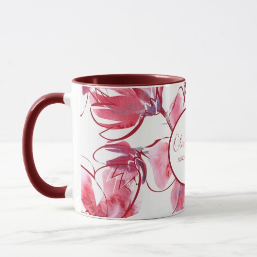 Mug Fleurs Aquarelles douces (Gauche)