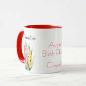 Mug Fleurs aquarelles Gladiolus Août Fleur de naissanc (Devant gauche)