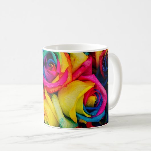Mug Fleurs arc-en-ciel (Devant droit)