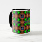 Mug Fleurs Artdeco dans le style rétro (Devant gauche)
