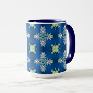 Mug Fleurs Artdeco dans le style rétro