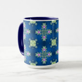 Mug Fleurs Artdeco dans le style rétro (Devant gauche)