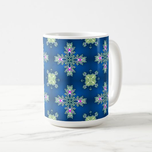 Mug Fleurs Artdeco dans le style rétro (Devant droit)