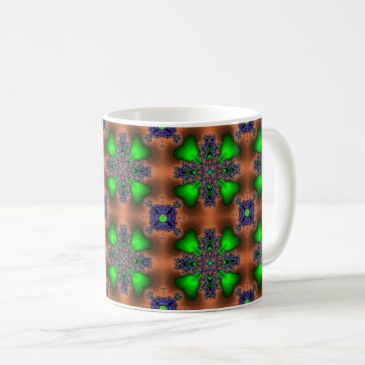 Mug Fleurs Artdeco dans le style rétro (Devant droit)