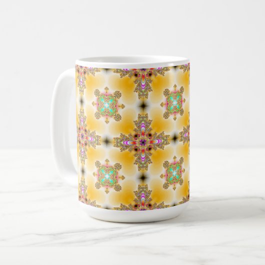 Mug Fleurs Artdeco dans le style rétro (Devant gauche)