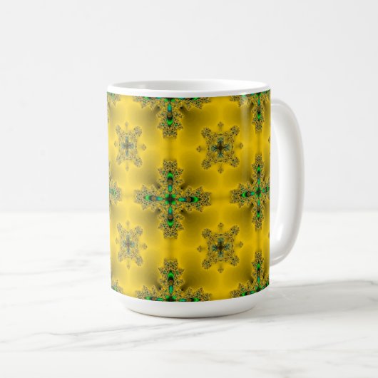 Mug Fleurs Artdeco dans le style rétro (Devant droit)
