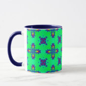 Mug Fleurs Artdeco dans le style rétro (Gauche)
