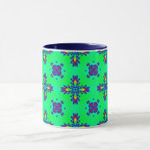 Mug Fleurs Artdeco dans le style rétro (Centre)